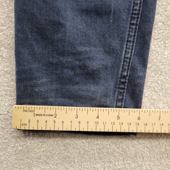 Levi’s 512 Men’s Dark Blue Jeans 33x32 Slim Taper Stretch Wash Light Distress - Picture 6 of 9